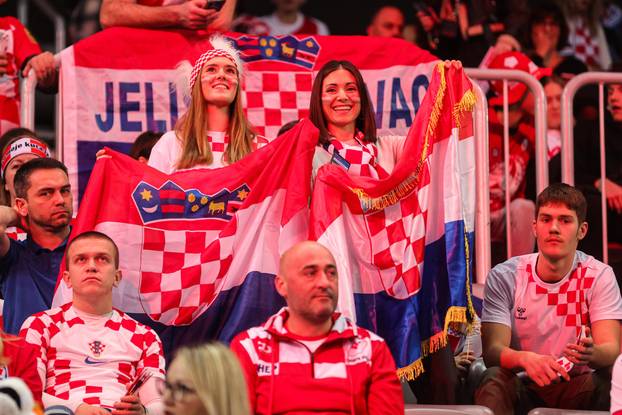 Zagreb: Navijači na utakmici Svjetskog rukometnog prvenstva između Egipta i Hrvatske