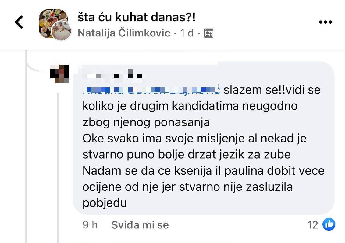 Natalija iz 'Večere' hvalila se jelima pa je napali: Bezobrazna si i nekulturna, sram me gledati