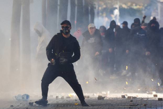 Anti-government protest by students in Tirana