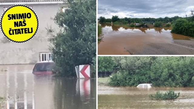 Vatrogasci na Krku imaju pune ruke posla zbog oluje: Izvlačili su  vozila zaglavljena  u vodi...