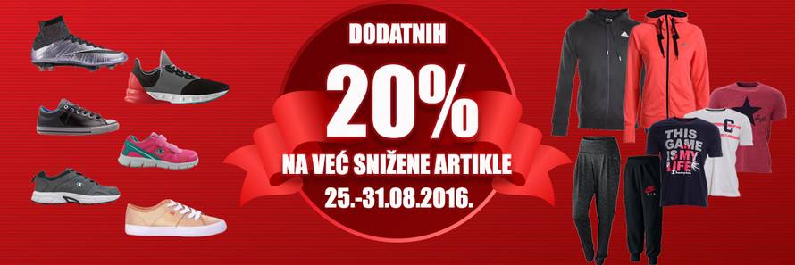 Nike, adidas, Converse na dodatnom sniženju do 31.08.