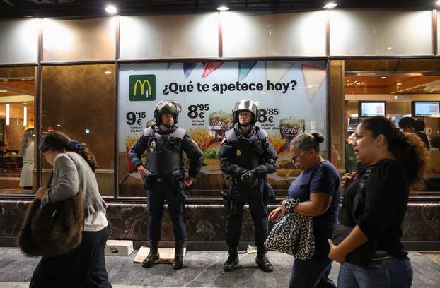 Spanish unions call a general strike in solidarity with Palestinians in Gaza, in Madrid