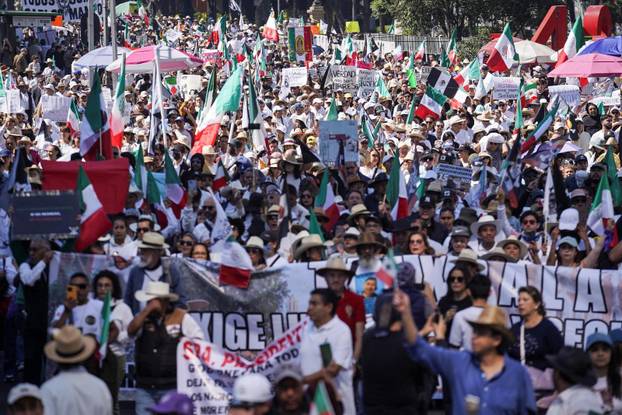 Protest against insecurity and corruption in the country, in Mexico City