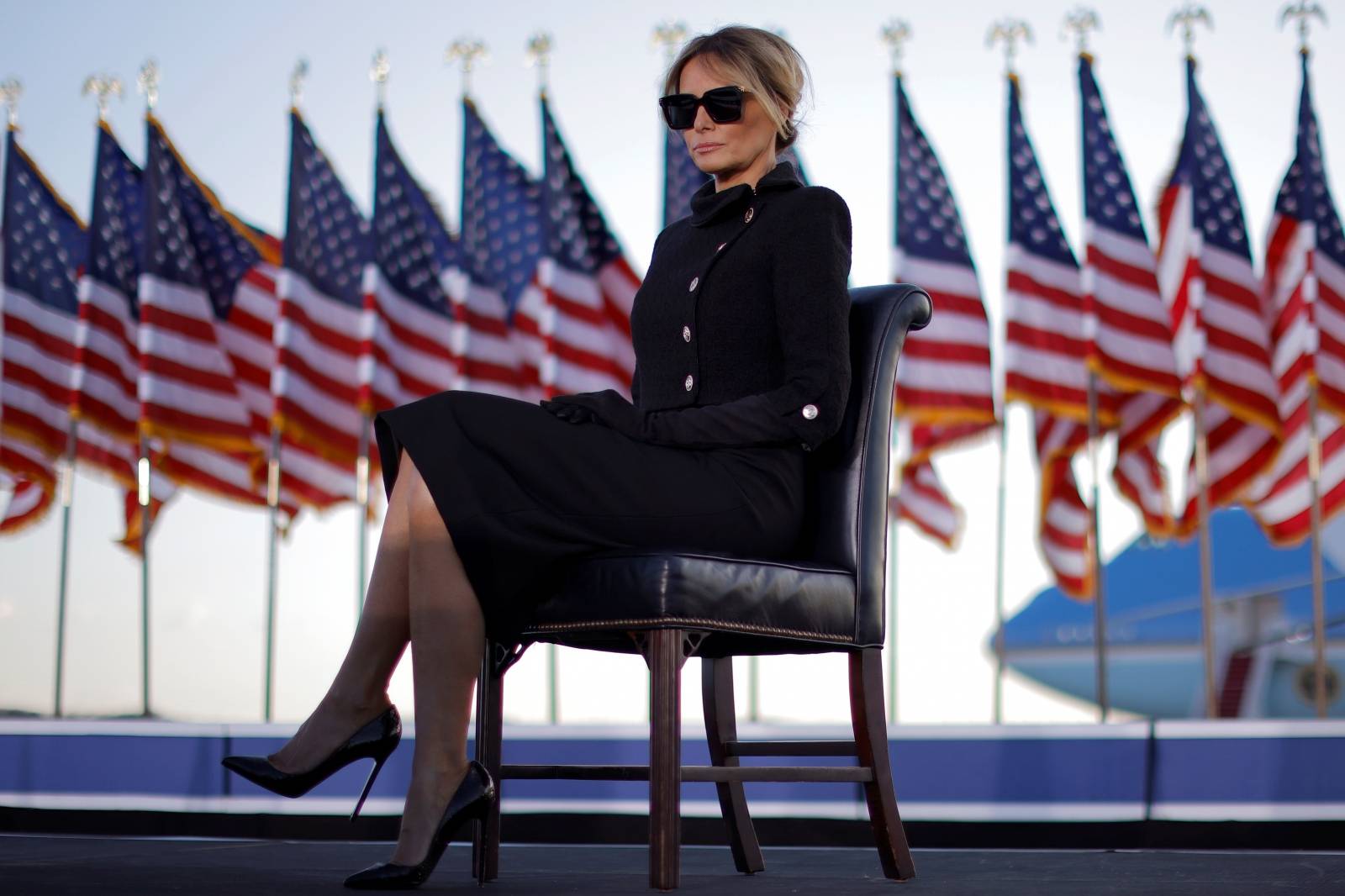 First lady Trump sits at Joint Base Andrews, Maryland