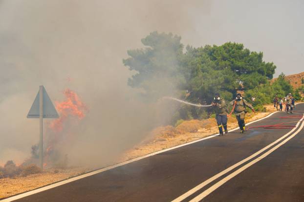 Wildfire on the island of Chios