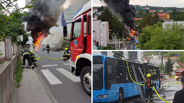 VIDEO U Zagrebu se zapalio ZET-ov autobus: 'Čuo sam eksploziju i vidio autobus u plamenu...'