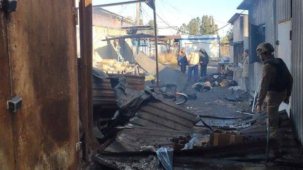 Shelling aftermath in Avdiivka