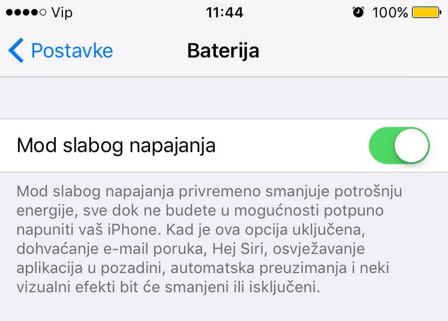 Zašto je baterija na iPhoneu žute boje i kako to promijeniti?