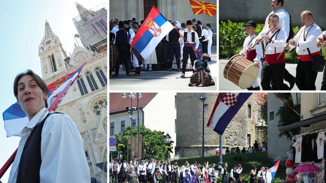 Folkloraši iz Makedonije i Srbije se zabavljali u centru Zagreba