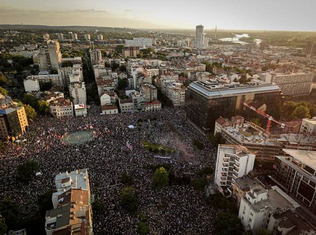 Beograd: Pogled na veliki studentski prosvjed Vidimo se na Vidovdan