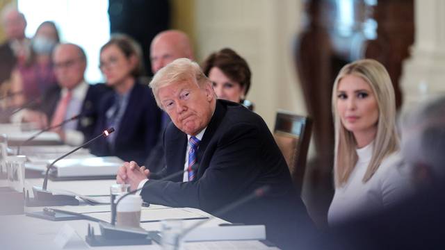 U.S. President Trump hosts workforce advisory board meeting at the White House in Washington