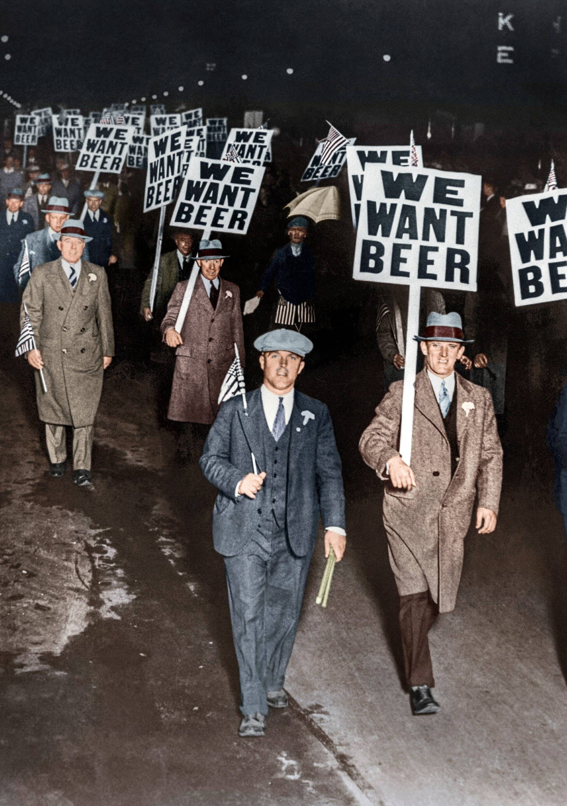 USA / Demonstration gegen Prohibition in New Jersey / Foto 1931