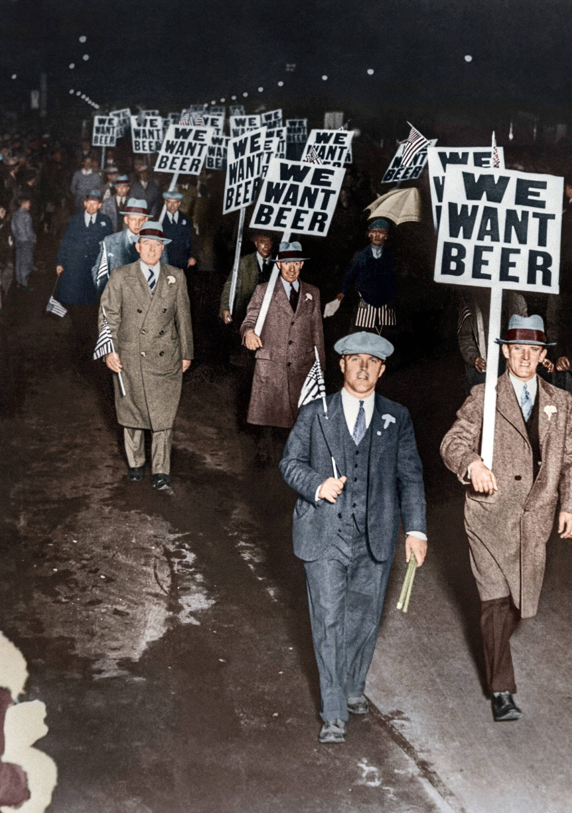 USA / Demonstration gegen Prohibition in New Jersey / Foto 1931