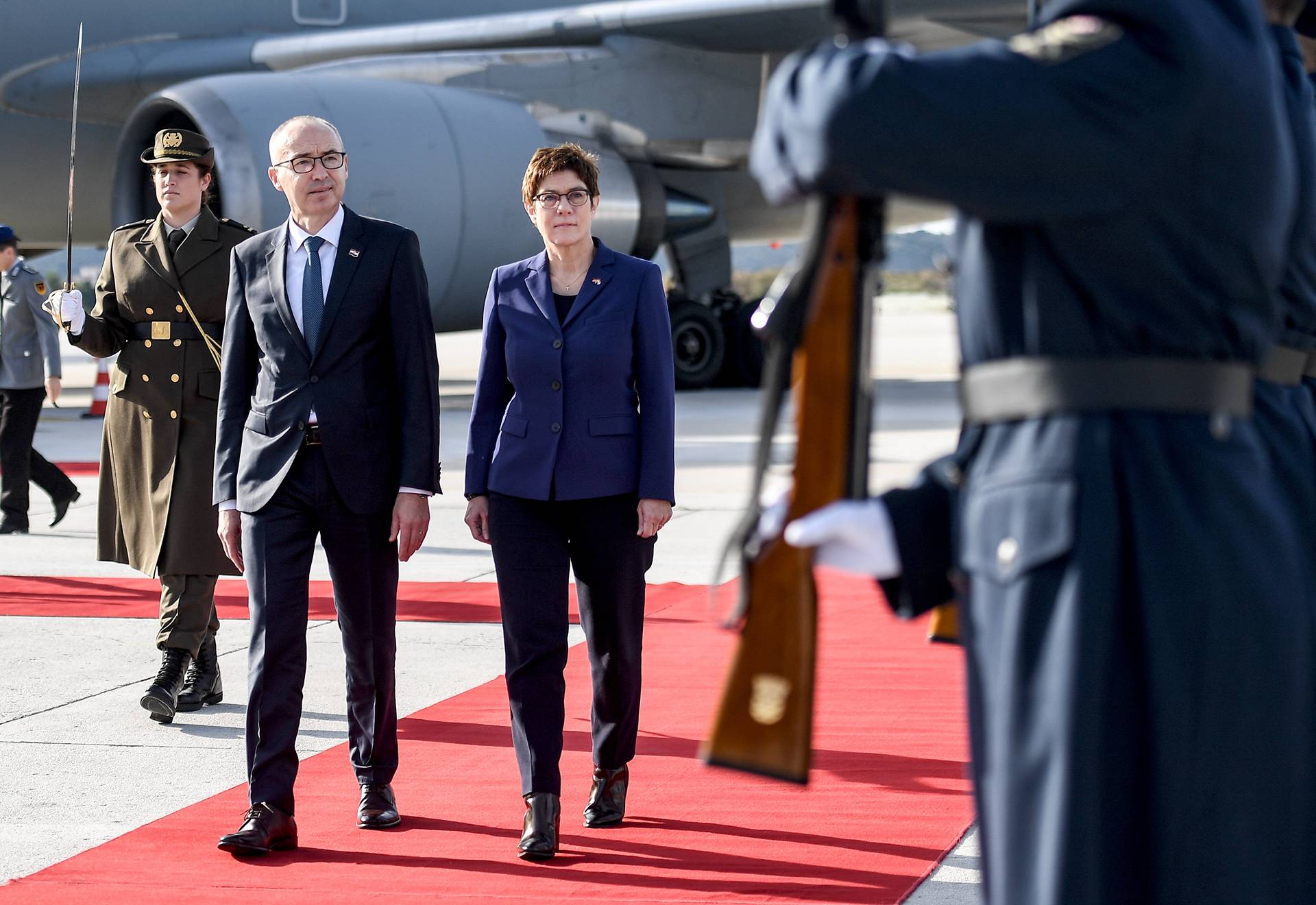 Annegret Kramp-Karrenbauer travels to Croatia