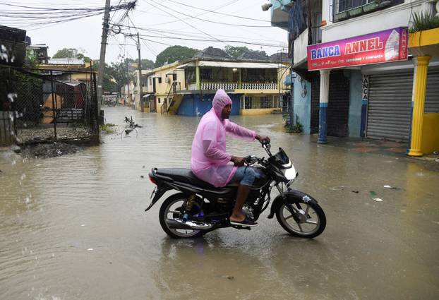 Tropical storm Melissa brings rain to Dominican Republic, in Santo Domingo