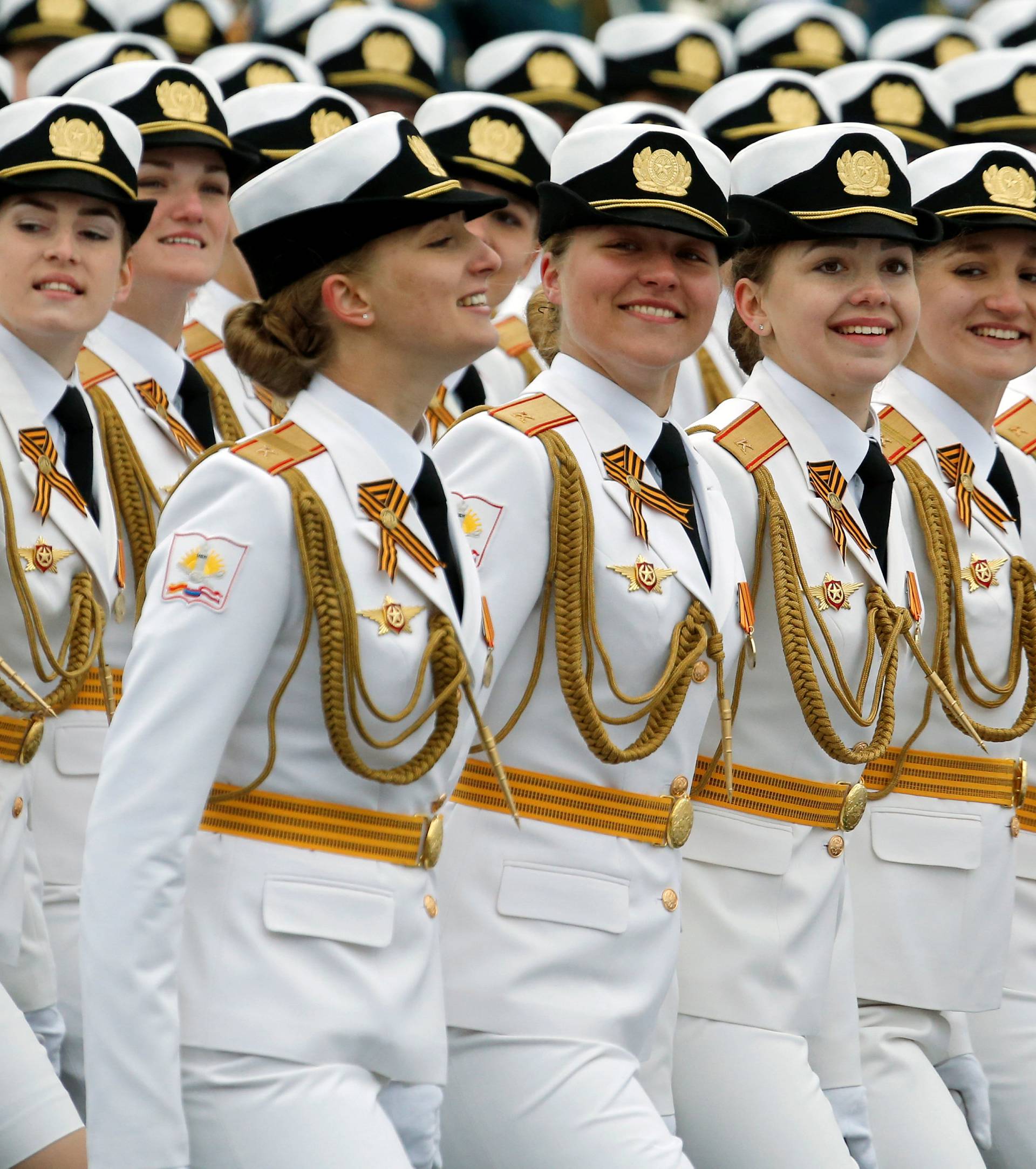 Russian army parade marking the World War II anniversary in Moscow