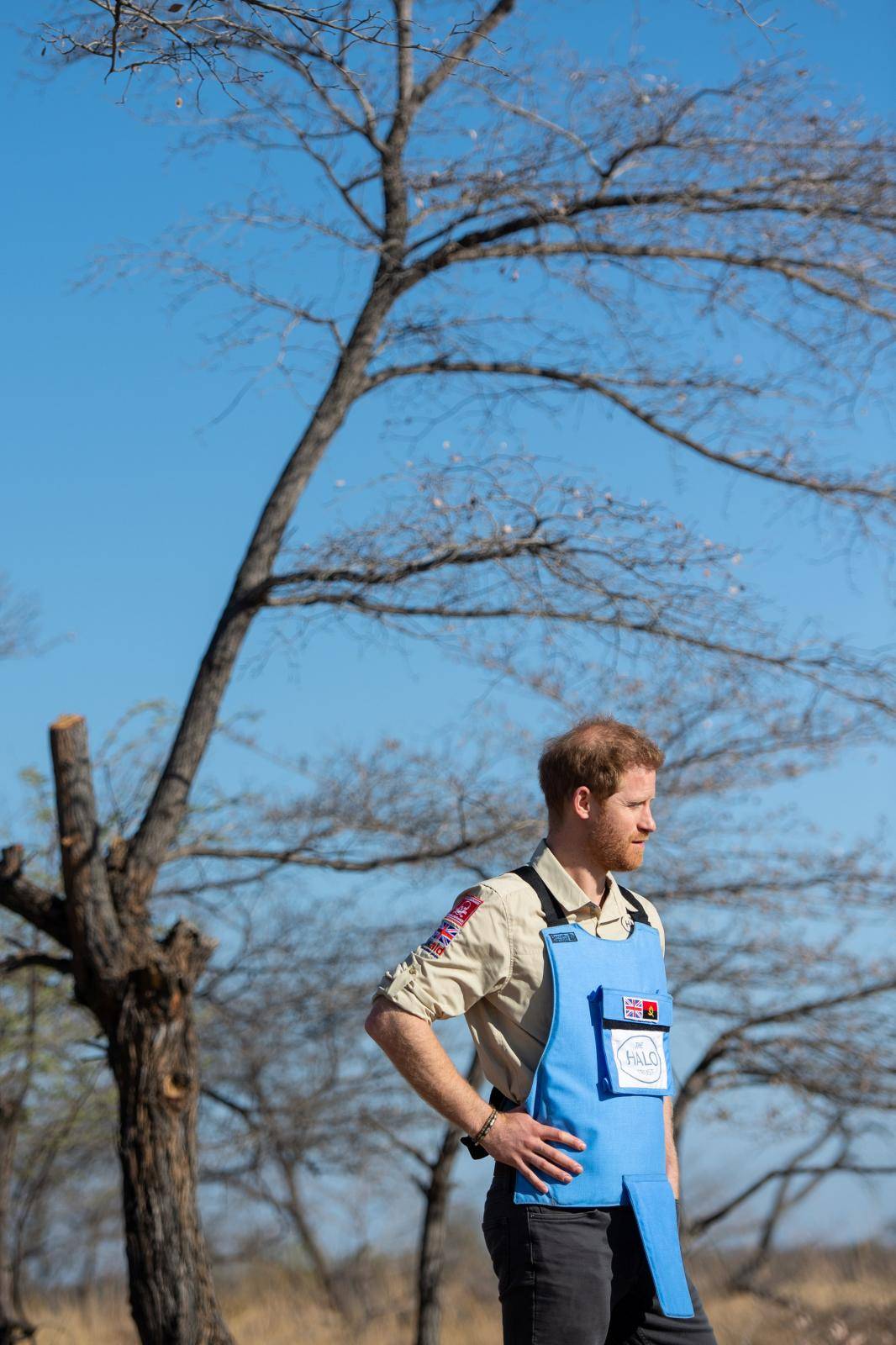 Prince Harry visits landmine project in Dirico Province