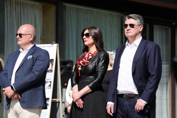 Zagreb: Predsjednik Milanović u društvu supruge Sanje na otvorenju izložbe na Pantovčaku