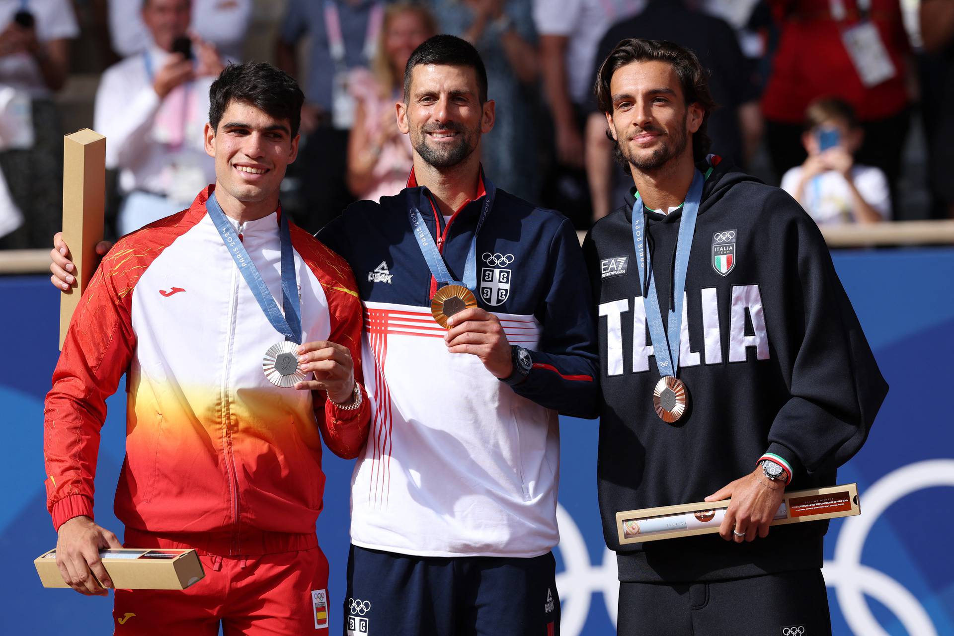 Tennis - Men's Singles Victory Ceremony