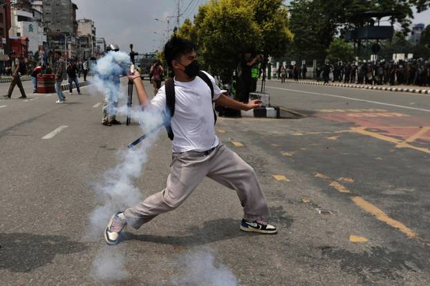 Protest against corruption and government’s decision to block several social media platforms, in Kathmandu