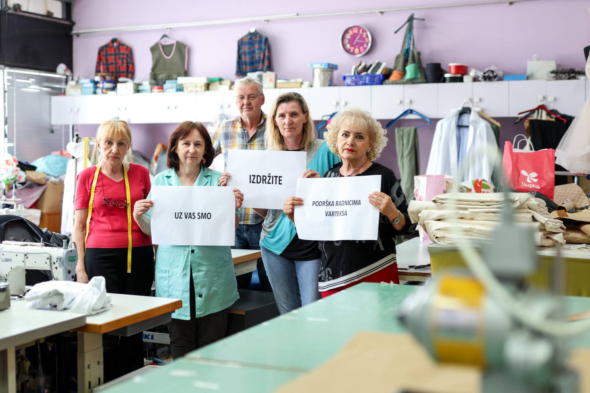 Zagreb: Radnici Kamenskog pružaju podršku radnicima Varteksa