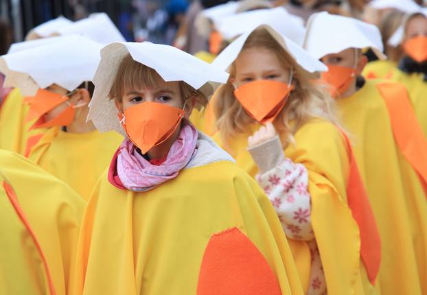 Samobor: Dječja povorka u sklopu 200. obljetnice Samoborskog fašnika