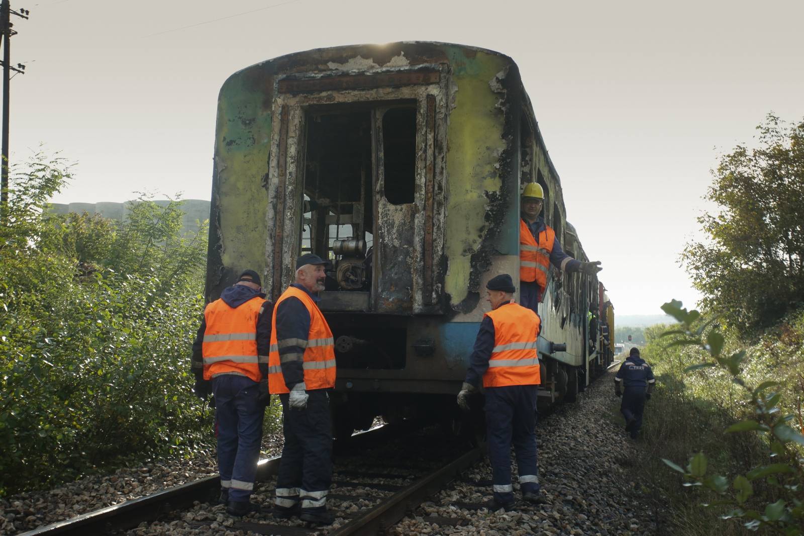 Izgorio putnički vlak u Našicama