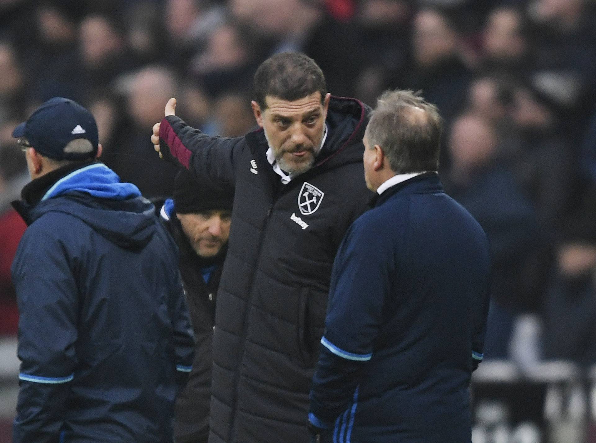 West Ham United manager Slaven Bilic after a disallowed goal