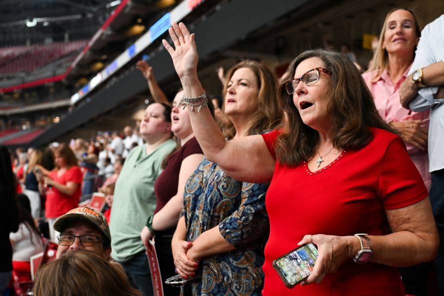 Memorial service for slain conservative commentator Charlie Kirk, in Glendale