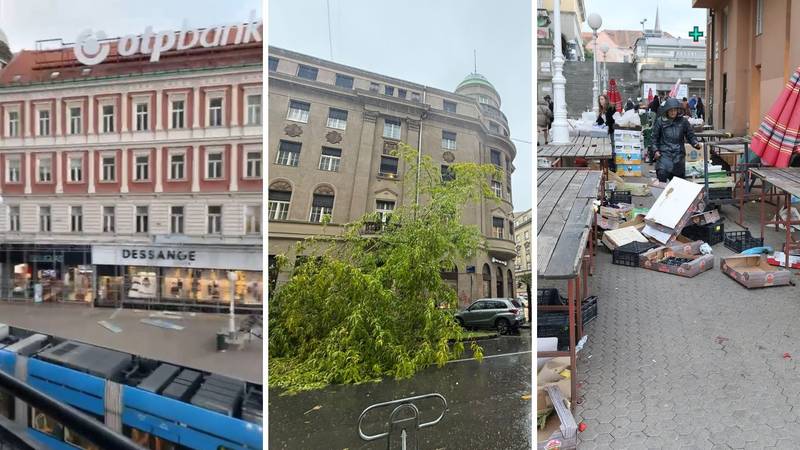 FOTO Ovako izgleda centar Zagreba: Vjetar rušio i skele