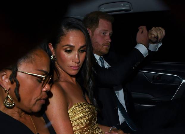 *EXCLUSIVE* Prince Harry, Meghan Markle hop in a cab after the The Ms. Foundation Women of Vision Awards in NYC