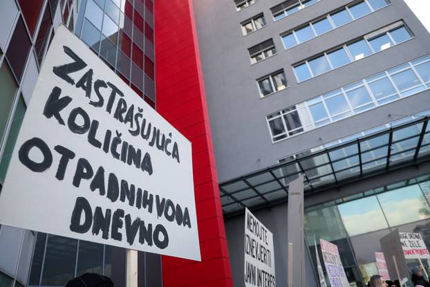 Prosvjed protiv mega klaonice peradi u Sisku ispred Ministarstva zaštite okoliša i zelene tranzicije 