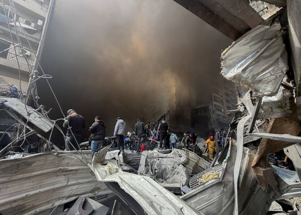 Site of Israeli strike in Beirut