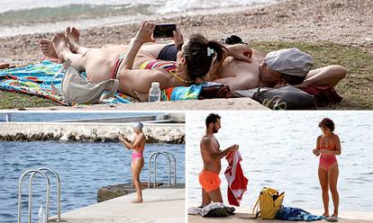 FOTO Neki se još ne odriču ljeta: U Zadru dio građana praznik iskoristio za uživanje na plaži