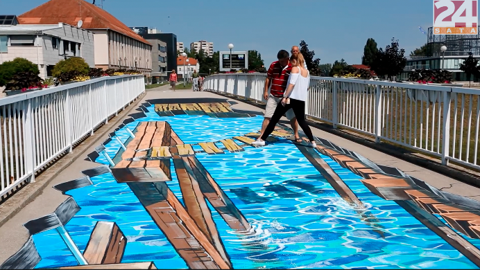 Cijela Hrvatska poludjela za 3D 'srušenim mostom' u Vukovaru