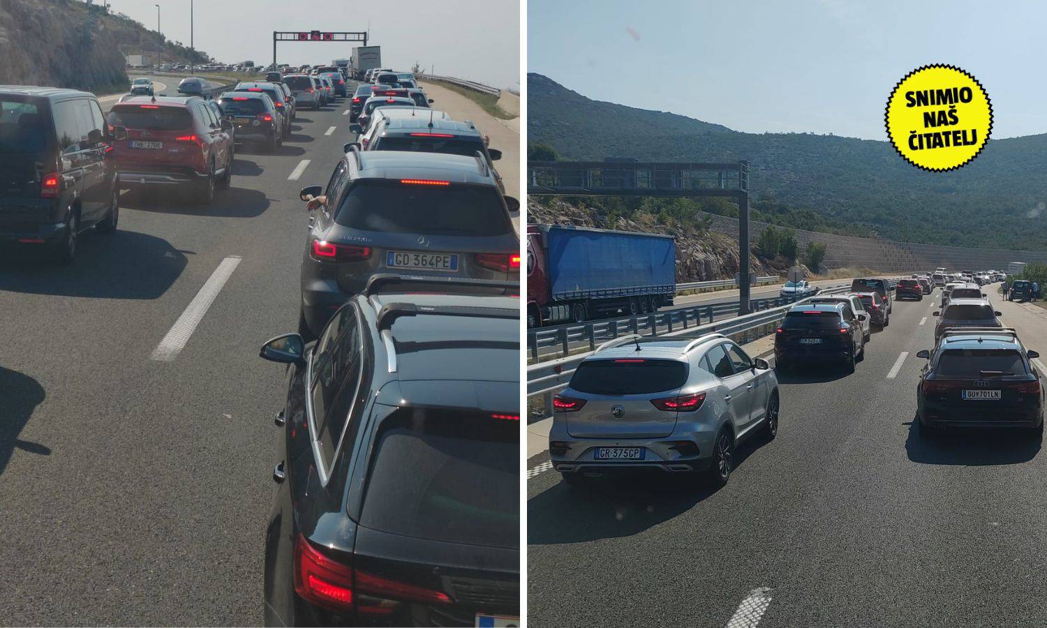 VIDEO Kaos na autocesti A1 kod Sv. Roka: 'Ogromna je kolona! Stojimo dva sata i ne mičemo'