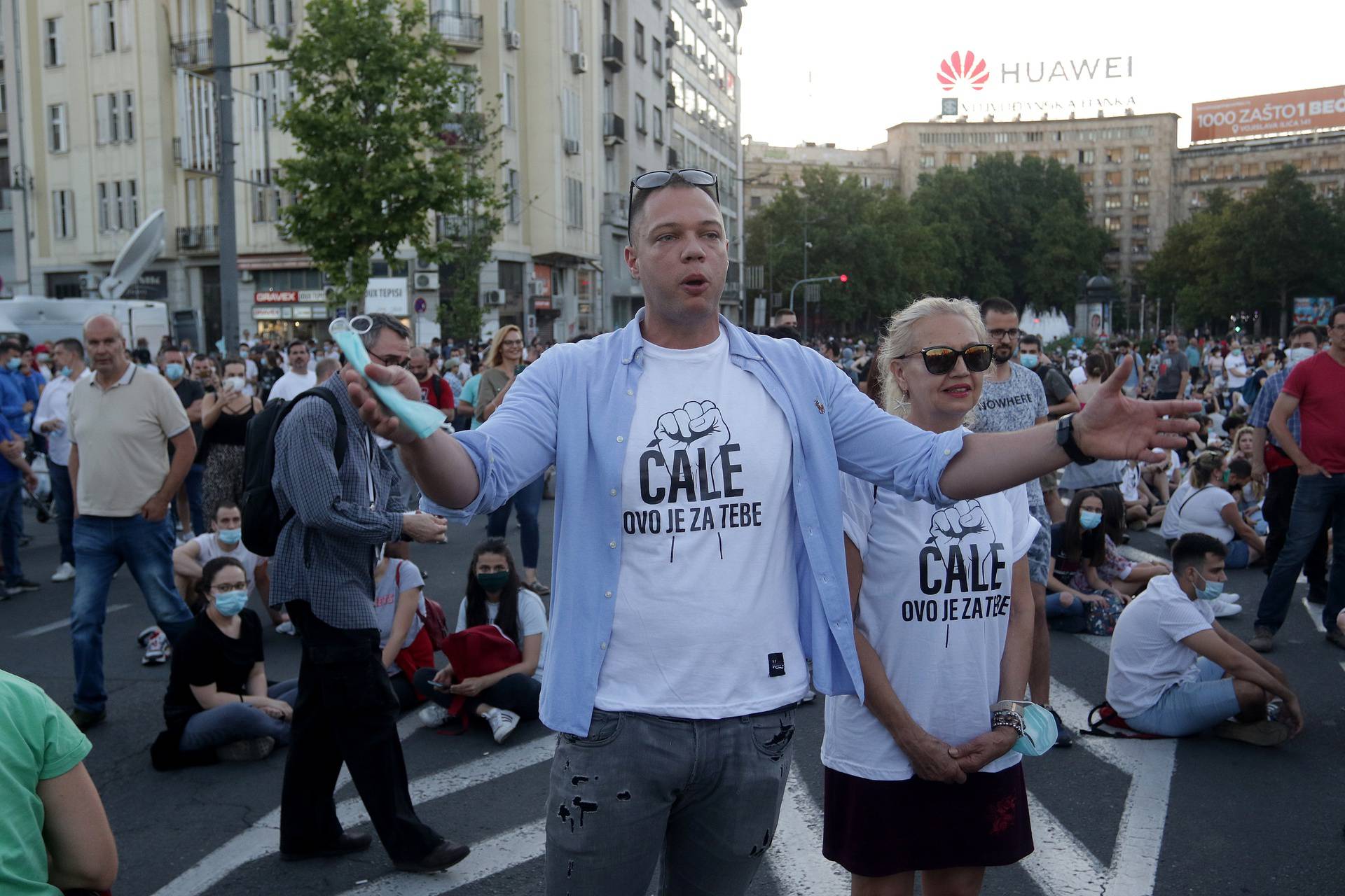 Đurić s majicom 'Ćale' na novom prosvjedu: Borim se za pravdu, nitko se ne smije ljutiti na istinu