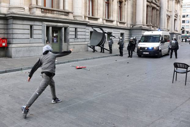 Students' protest in Brussels