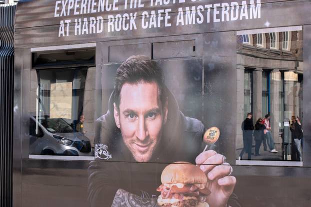 Detail Hard Rock Cafe Theme Tram At Amsterdam The Netherlands 19-3-2022