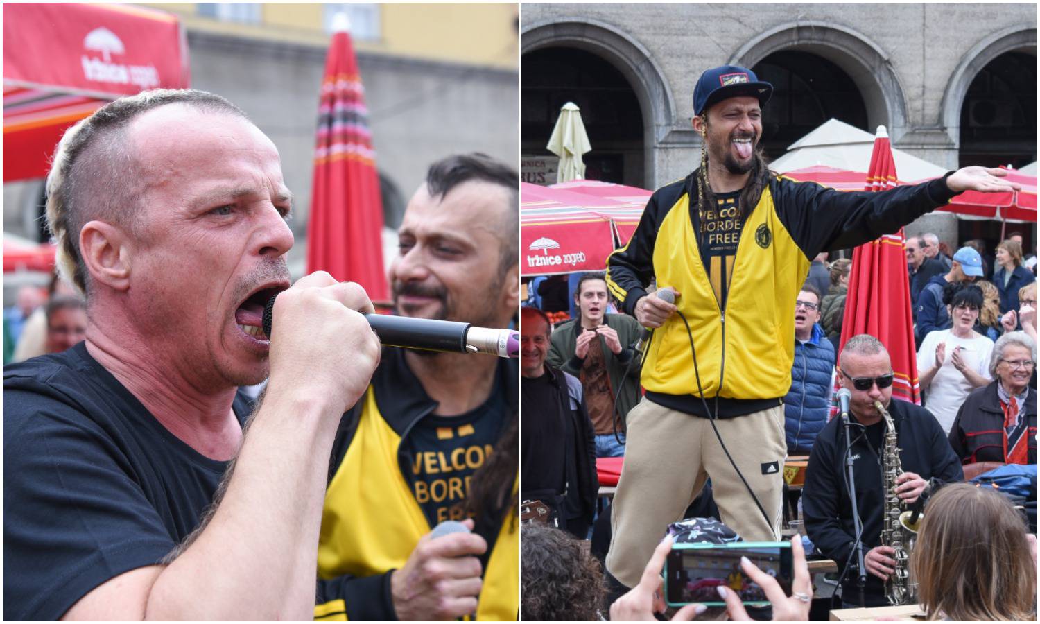 FOTO Članovi Dubioza Kolektiva iznenadnim nastupom na tržnici Dolac rasplesali  Zagrepčane