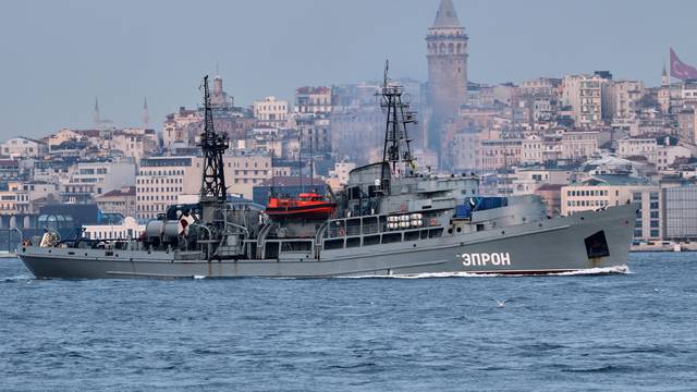 FILE PHOTO: The Russian Navy's rescue tug EPRON sails in Istanbul's Bosphorus