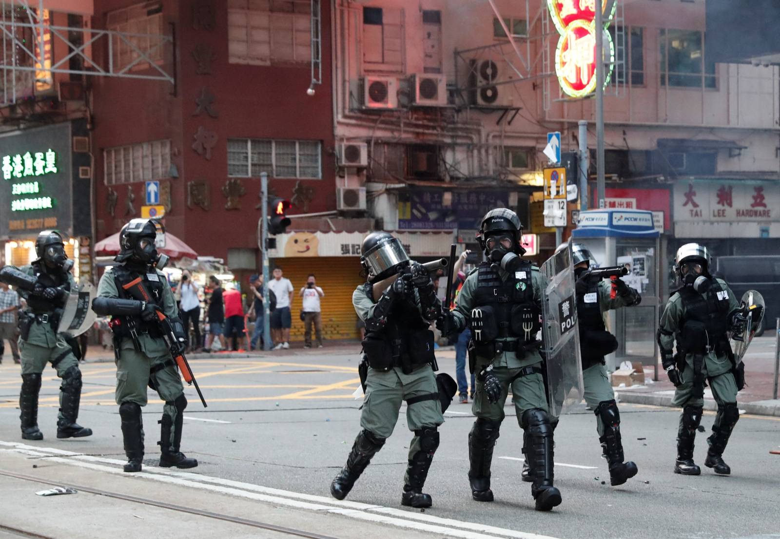 Hong Kong police fire tear gas in feverish start to 22nd weekend of protests in Hong Kong