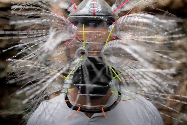 Filipino artist Leeroy New shifts to designing makeshift masks amid coronavirus pandemic