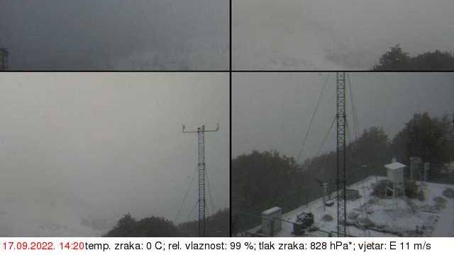 U Hrvatskoj počeo padati snijeg - prve pahulje zabijelile Zavižan