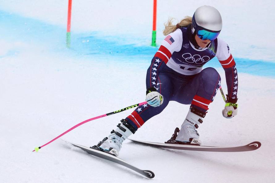 FILE PHOTO: Alpine Skiing - Women's Downhill 3rd Official Training