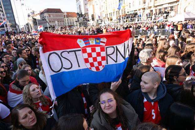 Zagreb: Svečani doček rukometaša nakon osvojenog srebra na Svjetskom prvenstvu