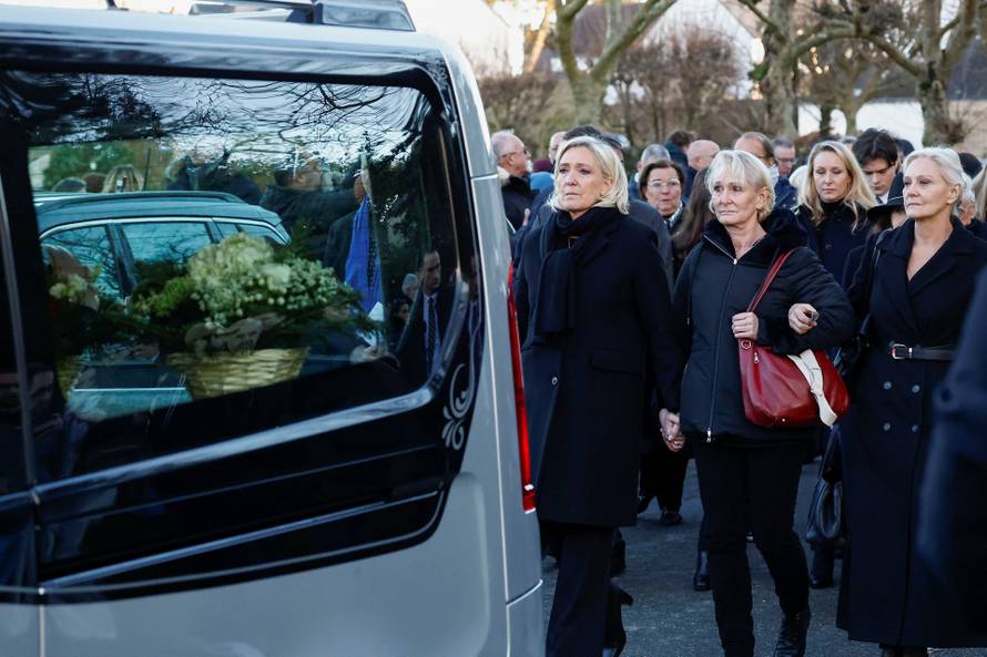 Funeral of late French far-right figure Jean-Marie Le Pen in La Trinite-sur-Mer