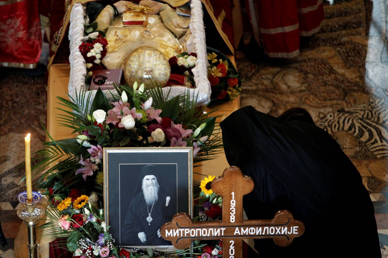 The funeral of Metropolitan Amfilohije Radovic, the top cleric of the Serbian Orthodox Church in Montenegro, in Podgorica