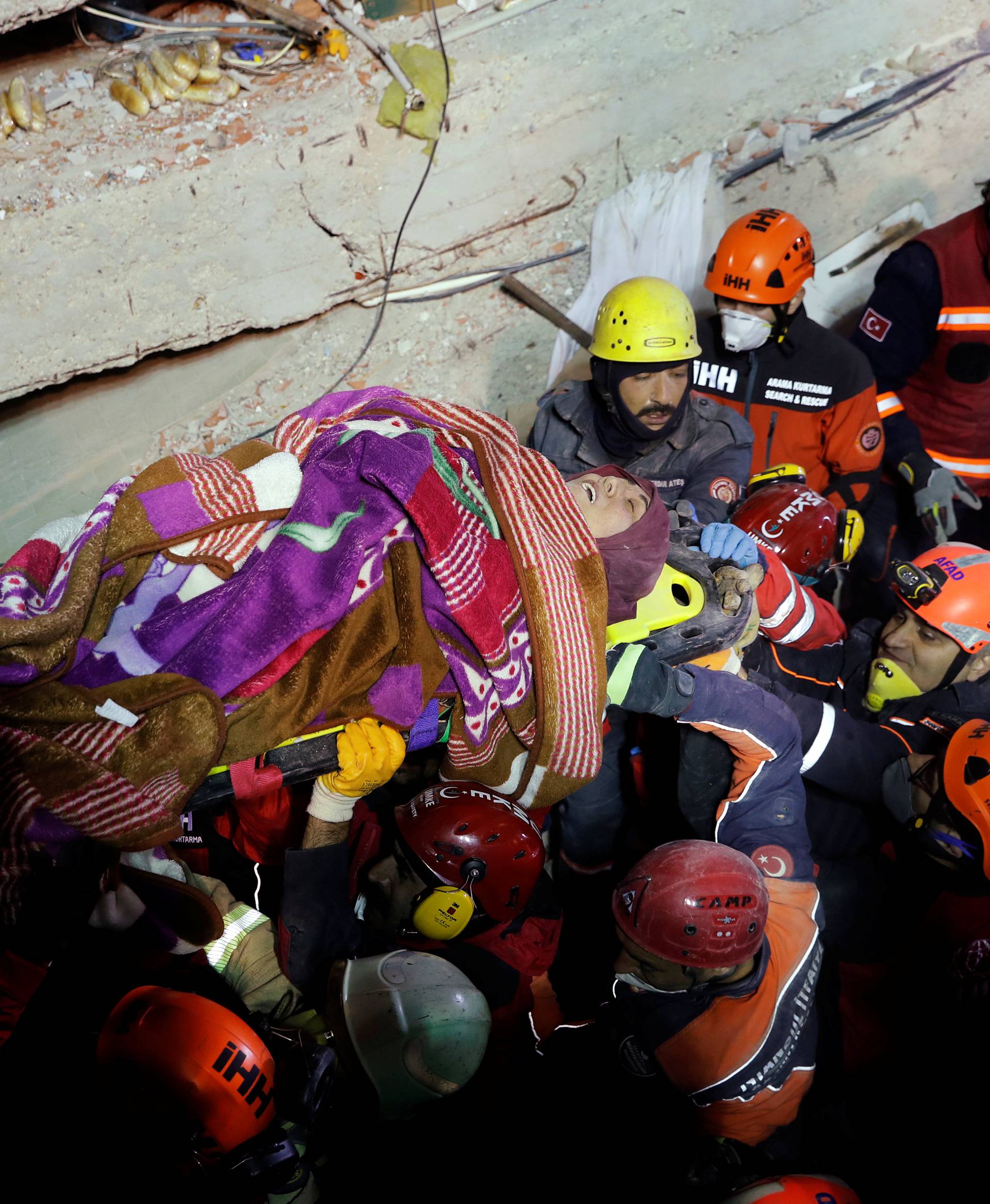 Site of a collapsed residential building in Istanbul