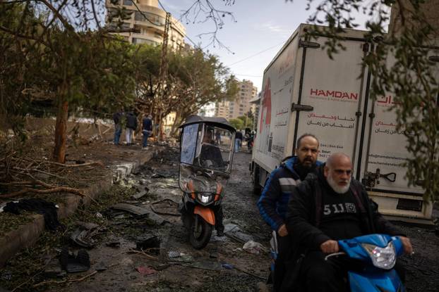 Aftermath of an Israeli strike in Beirut